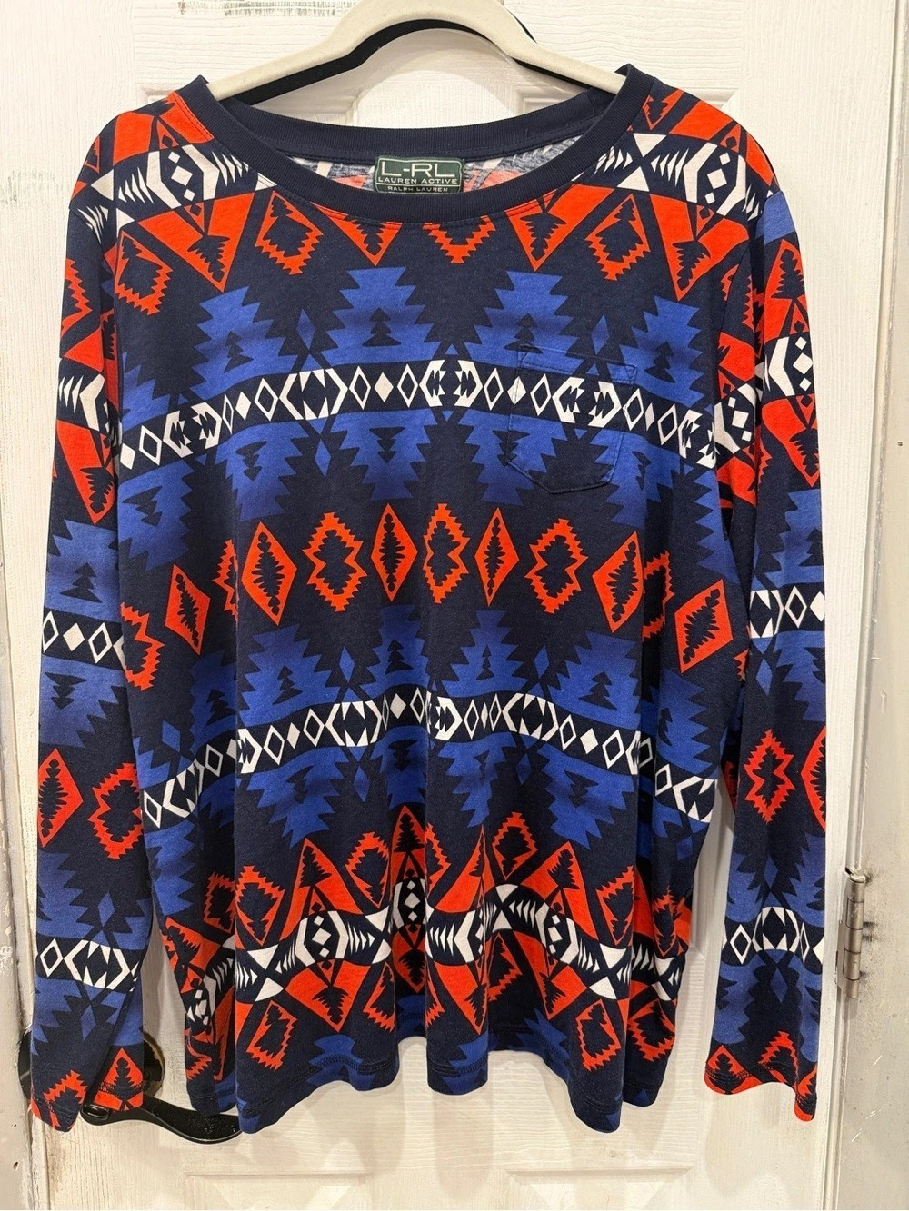 Vintage Lauren Ralph Lauren Aztec print Cotton Top 3X Like Nee